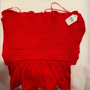Musette red tie tube top
